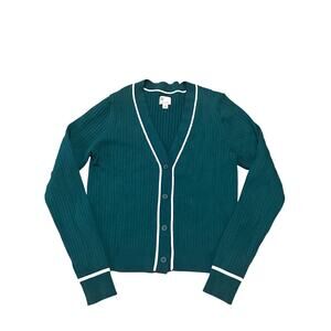 All in Motion Tennis Cardigan GREEN Medium